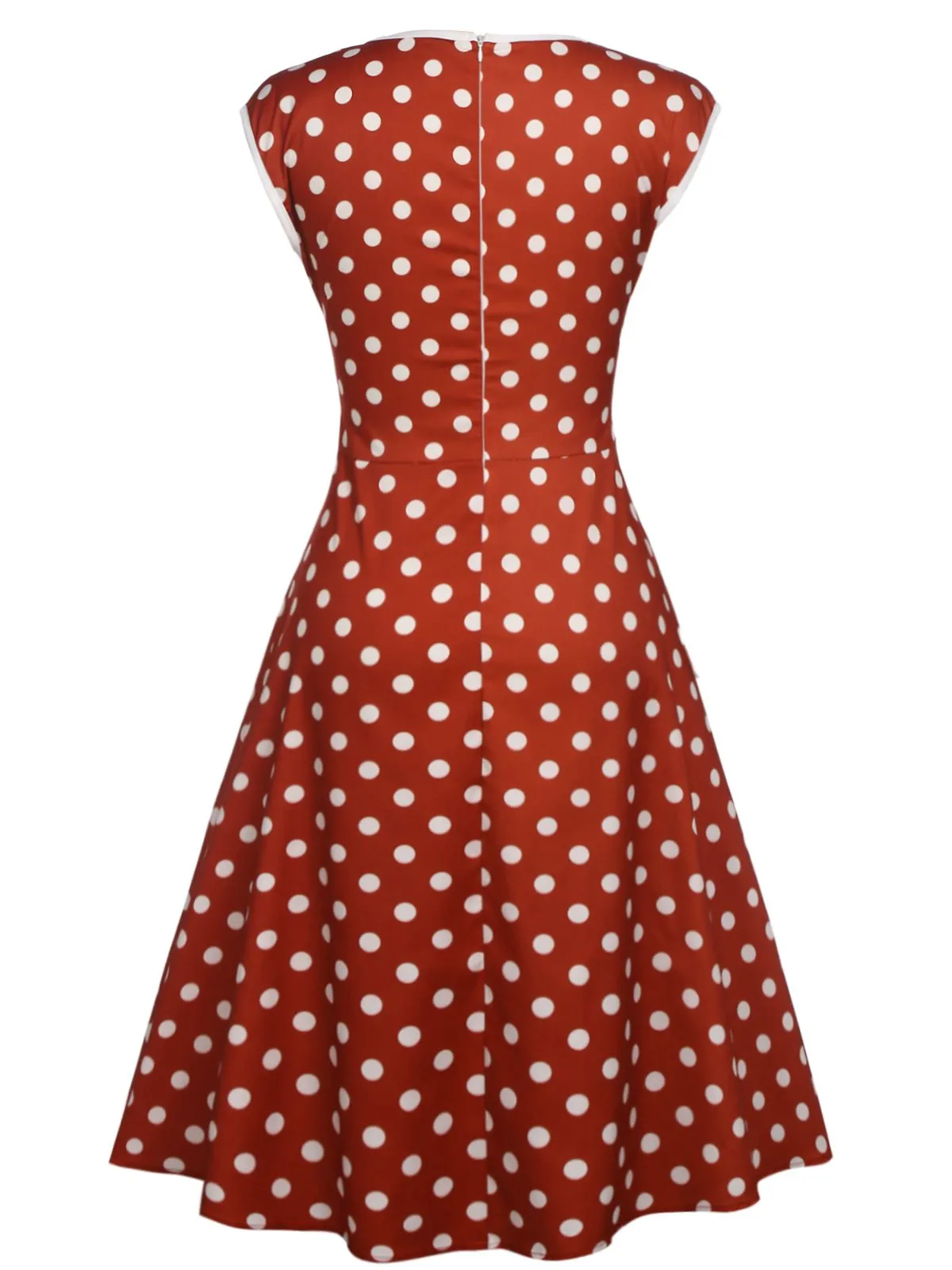 1950s Polka Dot Bow Swing Dress