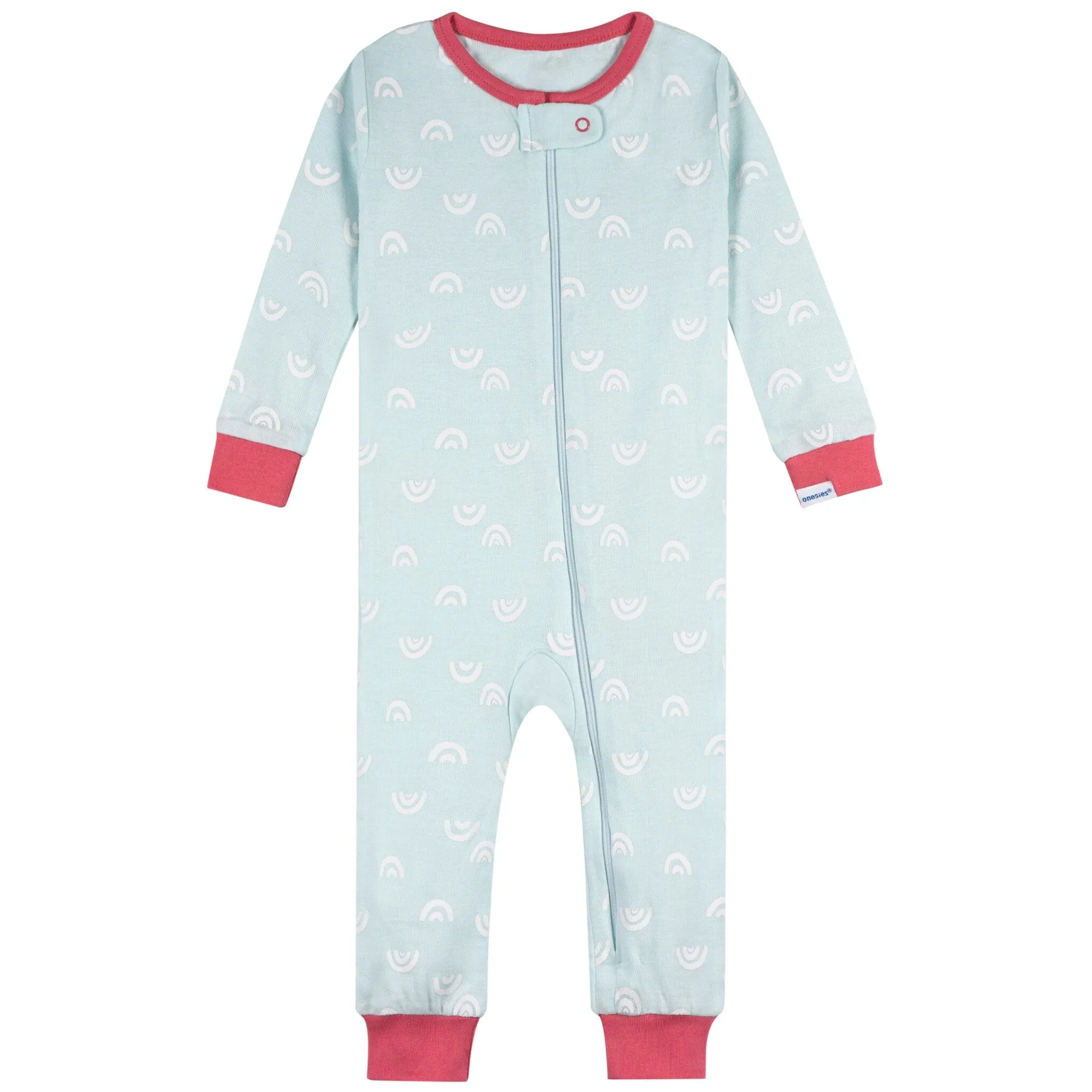 3-Pack Baby Girls Starry Nights Footless Pajamas