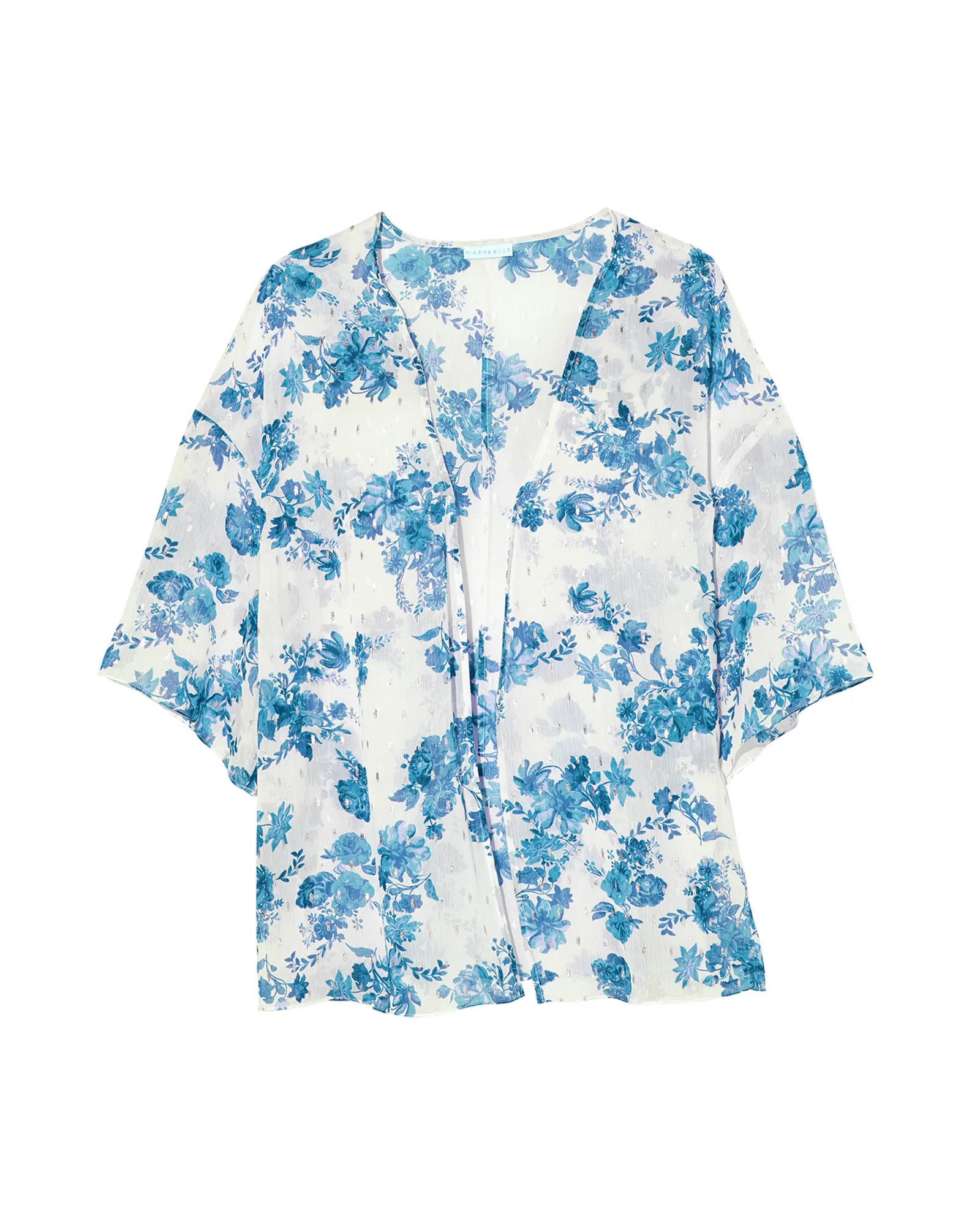 Acantha Kimono | White / Azure Blue