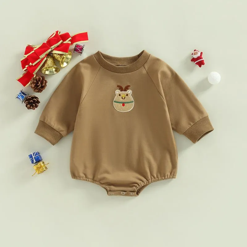 Baby Christmas Tree/Reindeer/Santa Cozy Onesie (3 Designs)