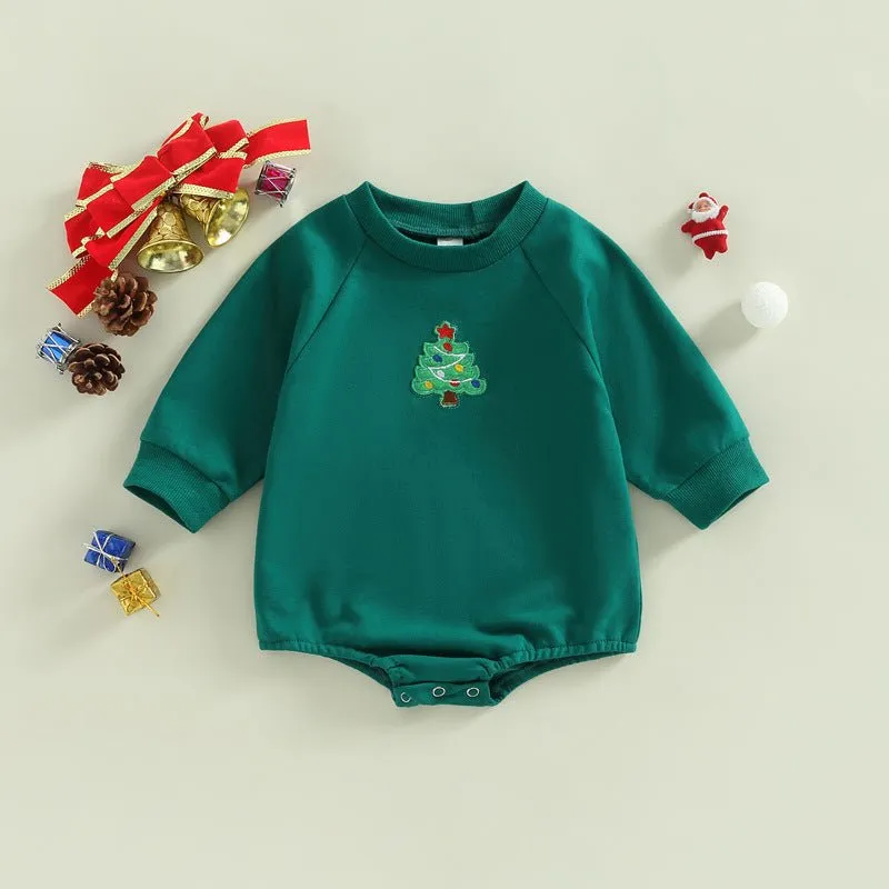 Baby Christmas Tree/Reindeer/Santa Cozy Onesie (3 Designs)