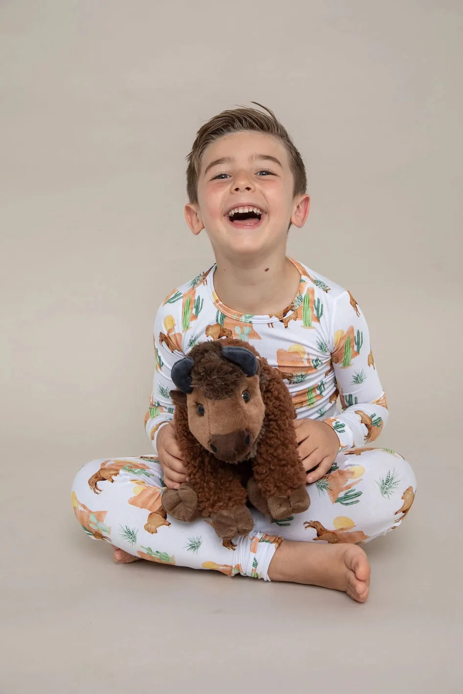 Bird & Bean Bamboo Long Sleeved PJ Set - Bison Buddy