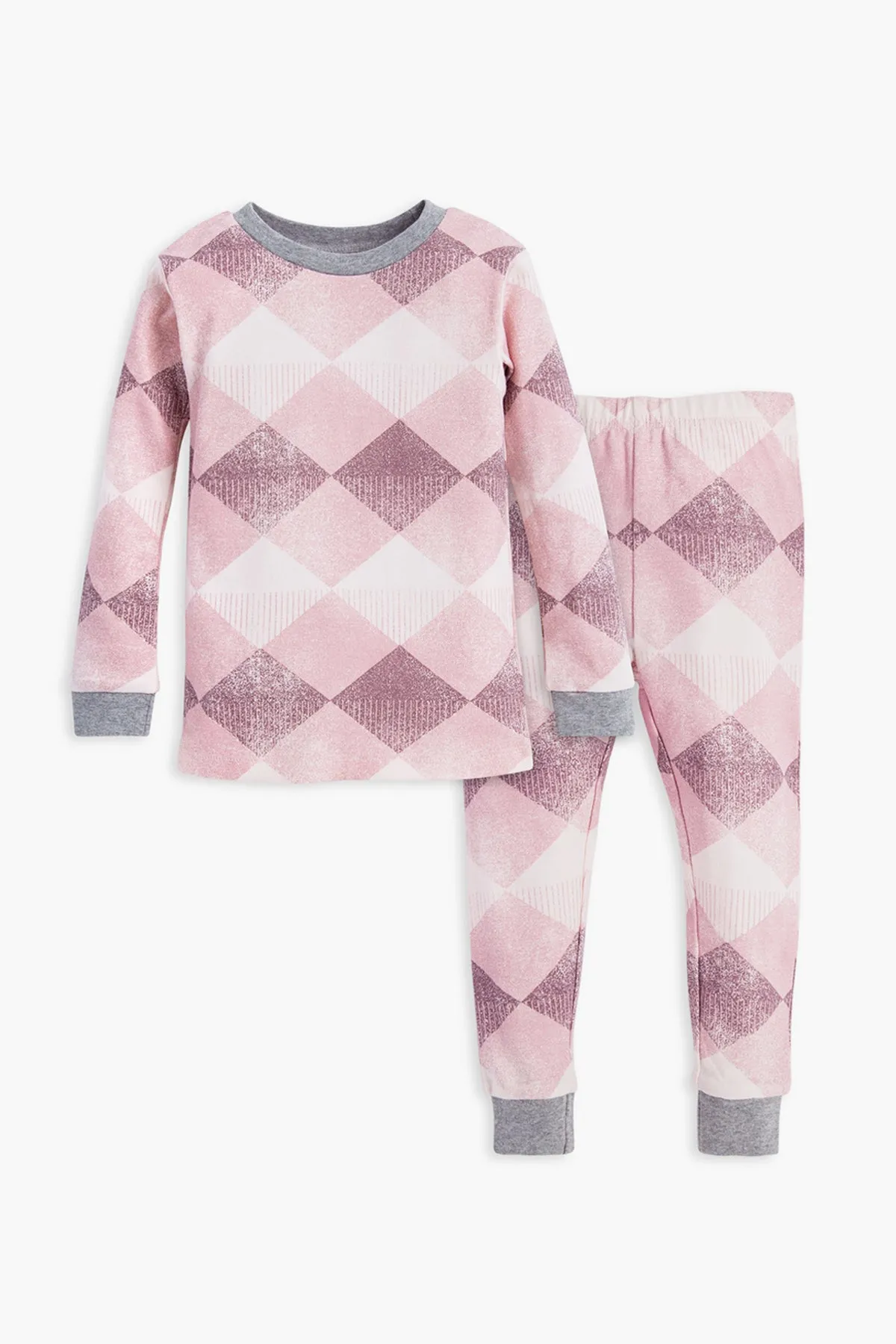 Burt's Bees Modern Argyle Kids Pajama Set