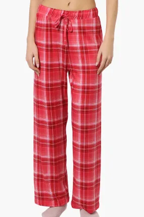 Canada Weather Gear Plaid Wide Leg Pajama Bottoms - Red