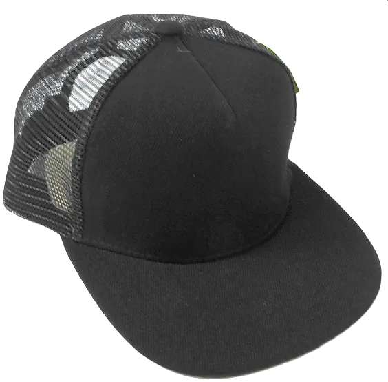 Children's Mesh Trucker Snapback Hat in Black