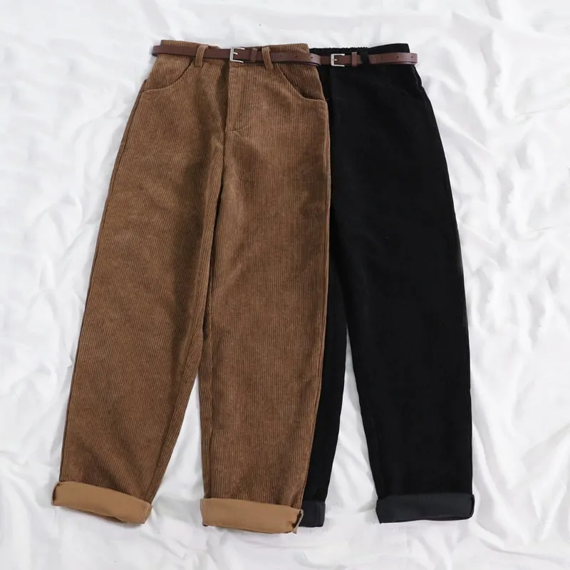 Corduroy high waist pants