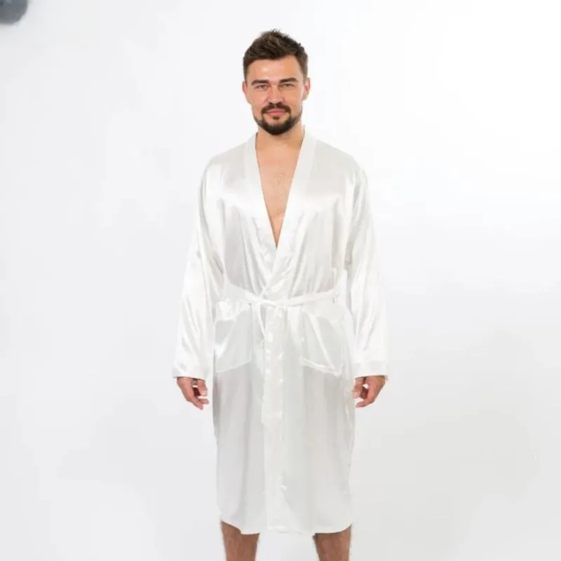 Custom Lightweight Men Satin Silk Robes