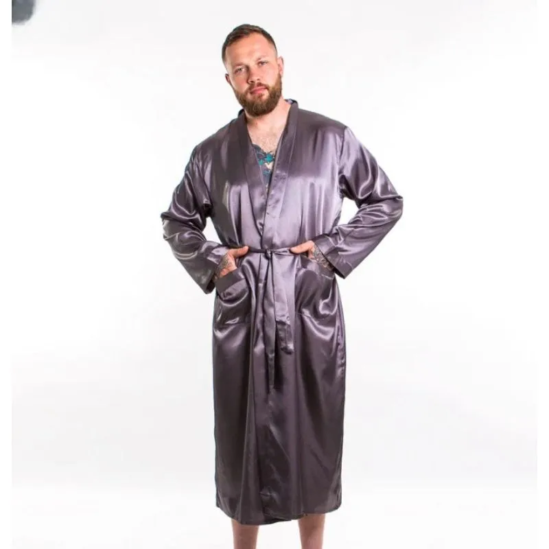 Custom Lightweight Men Satin Silk Robes