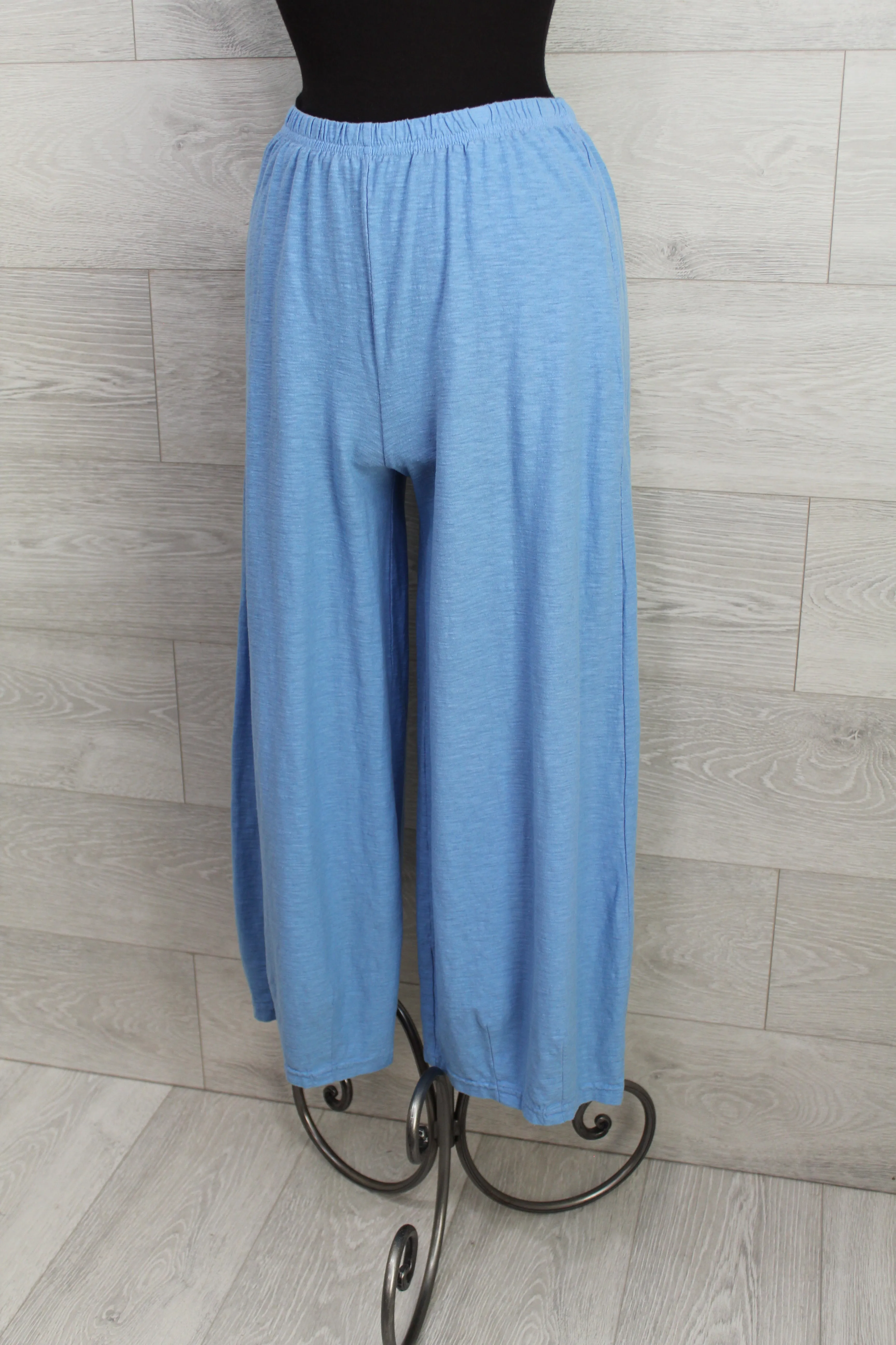 Cut Loose Linen Cotton Jersey - Cropped Pant W/Darts FINAL SALE ITEM