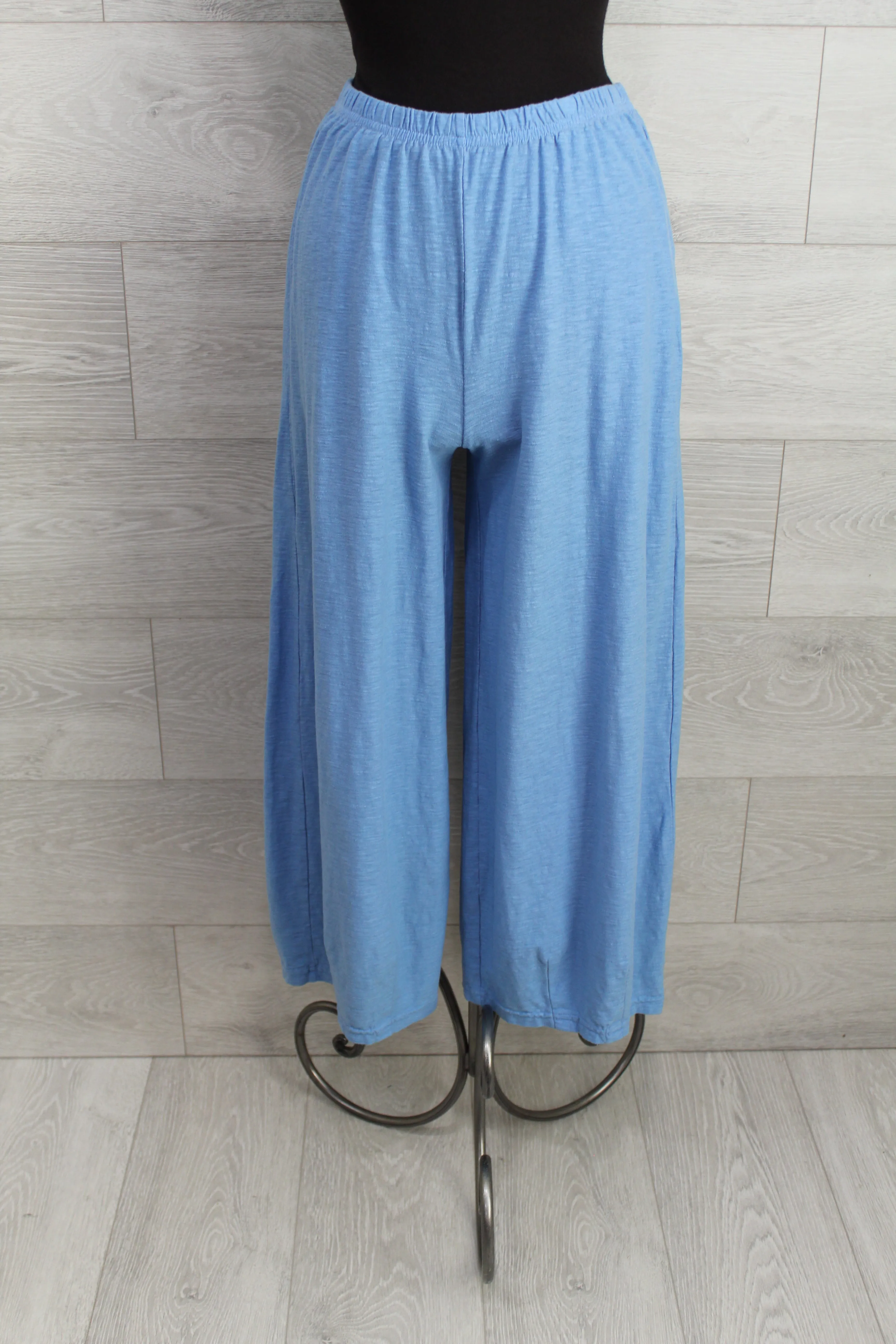 Cut Loose Linen Cotton Jersey - Cropped Pant W/Darts FINAL SALE ITEM