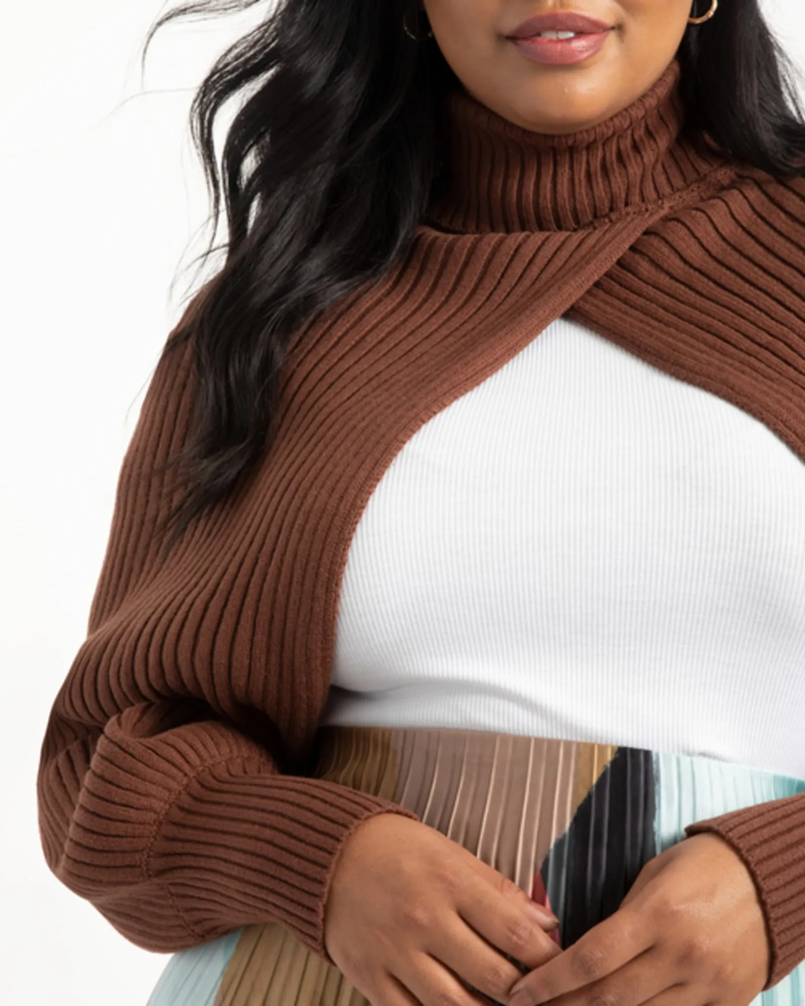 Erin Turtleneck Sweater Sleeves | Chocolate Fondant