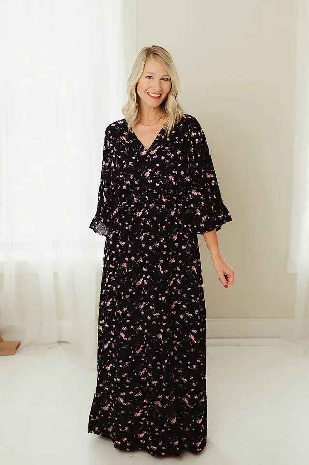 Flowy 3/4 Sleeve Maxi