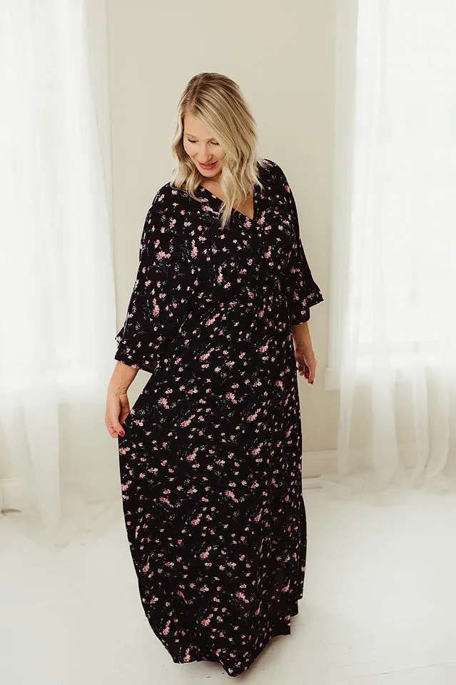 Flowy 3/4 Sleeve Maxi