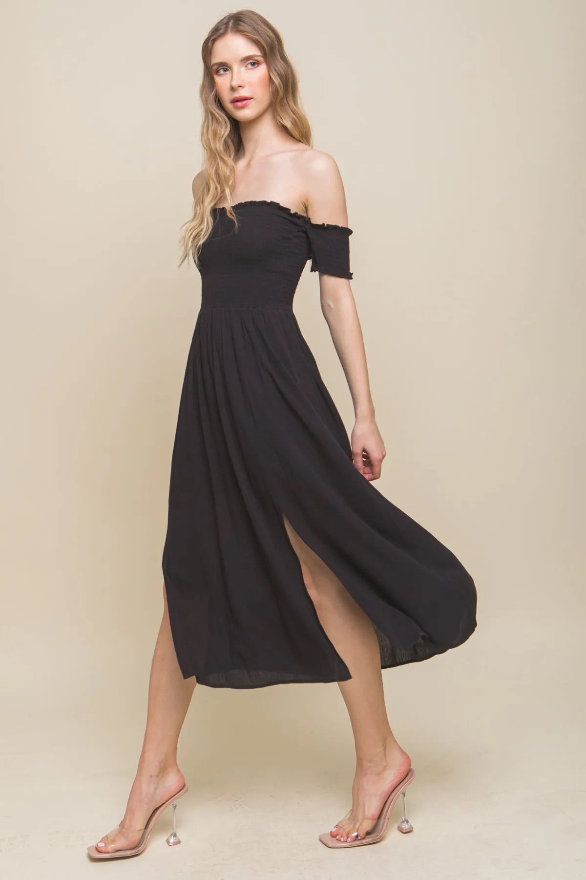 Flowy Off The Shoulder Dress - 6 colors - Ships from The USA