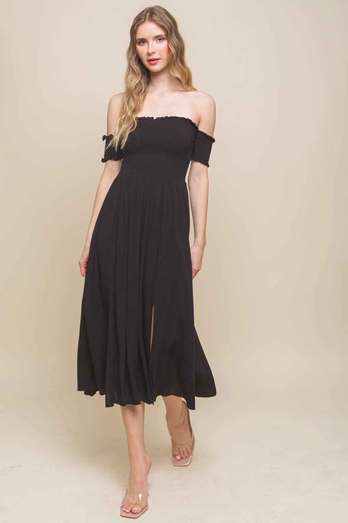 Flowy Off The Shoulder Dress - 6 colors - Ships from The USA