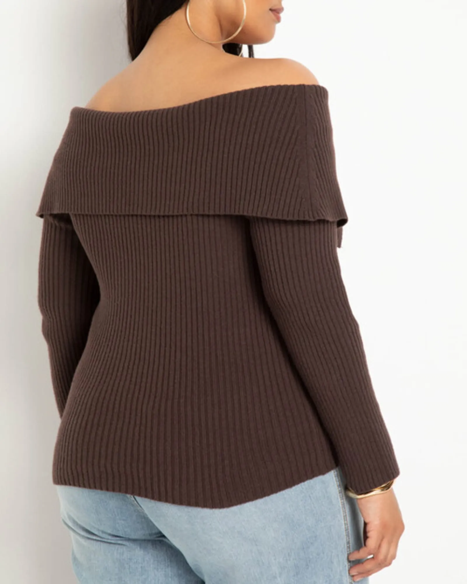 Georgia Off The Shoulder Sweater | Brownstone