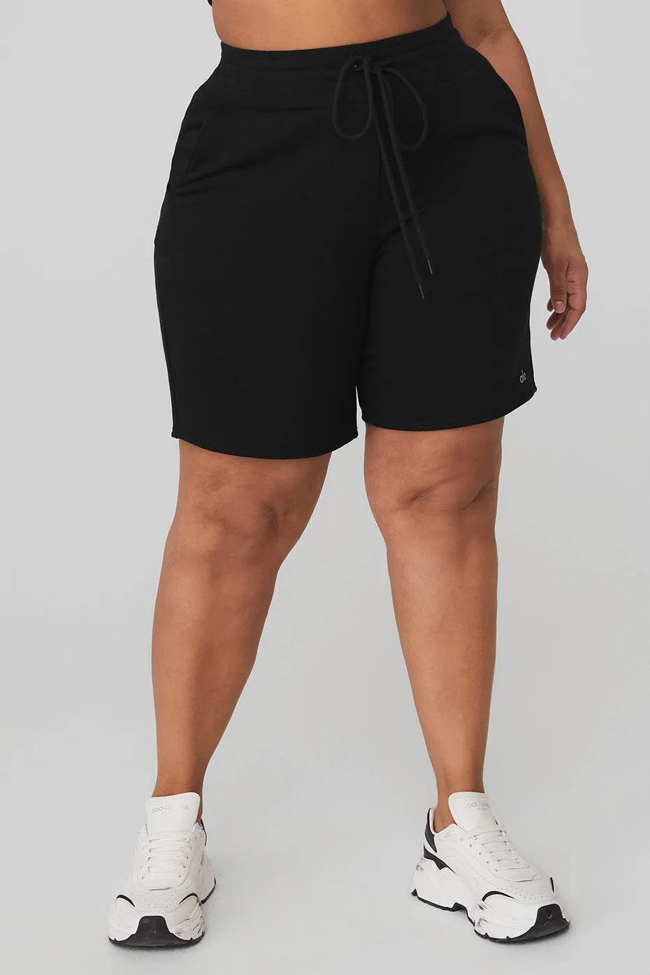 High-Waist Easy Sweat Short - Black