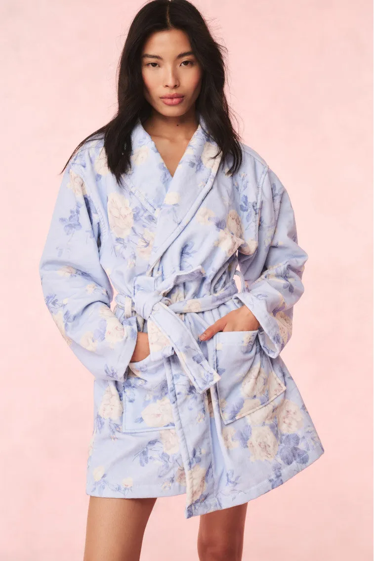 Indie Cotton Bath Robe - WHISPER BLUE