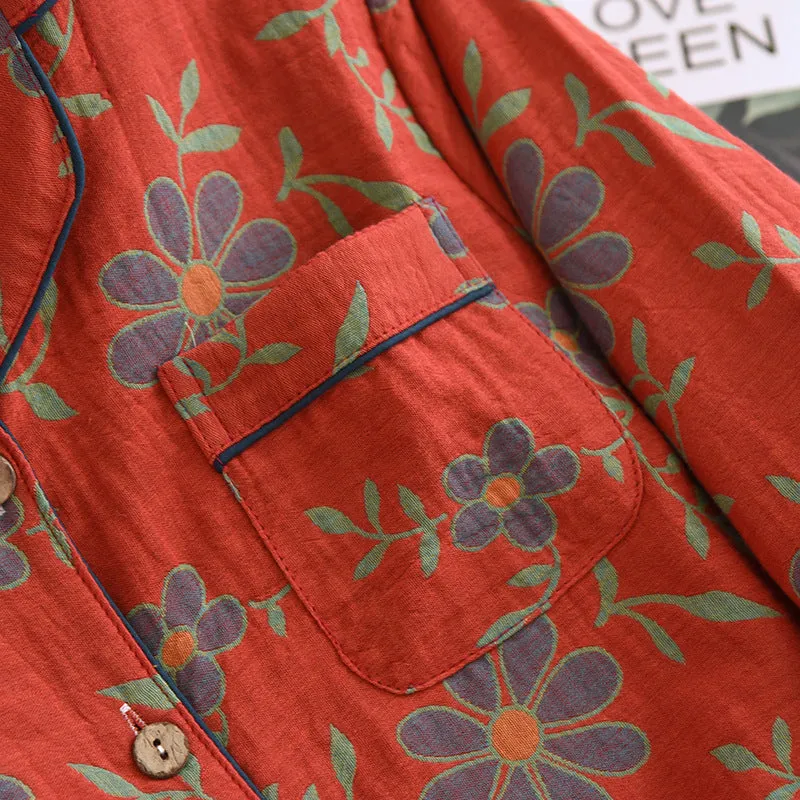 Jacquard Weave Daisy Pajamas