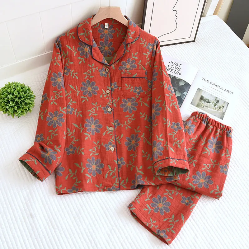 Jacquard Weave Daisy Pajamas