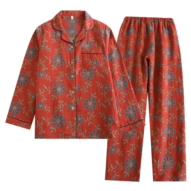 Jacquard Weave Daisy Pajamas