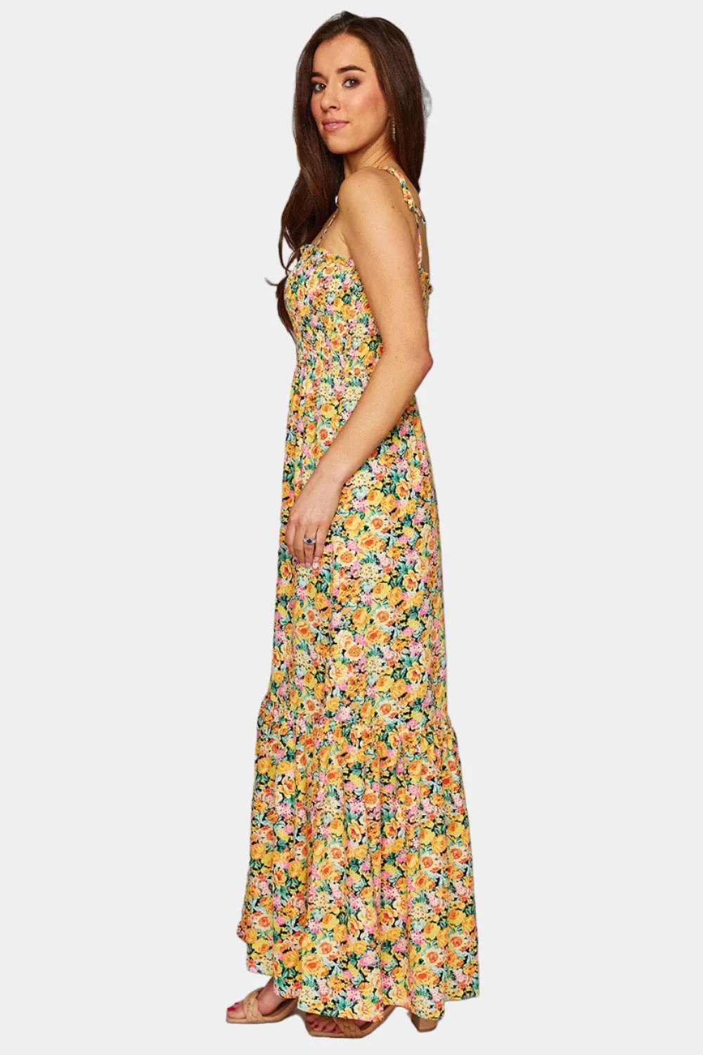 Kendra Tie-Shoulder Maxi Dress - Firefly