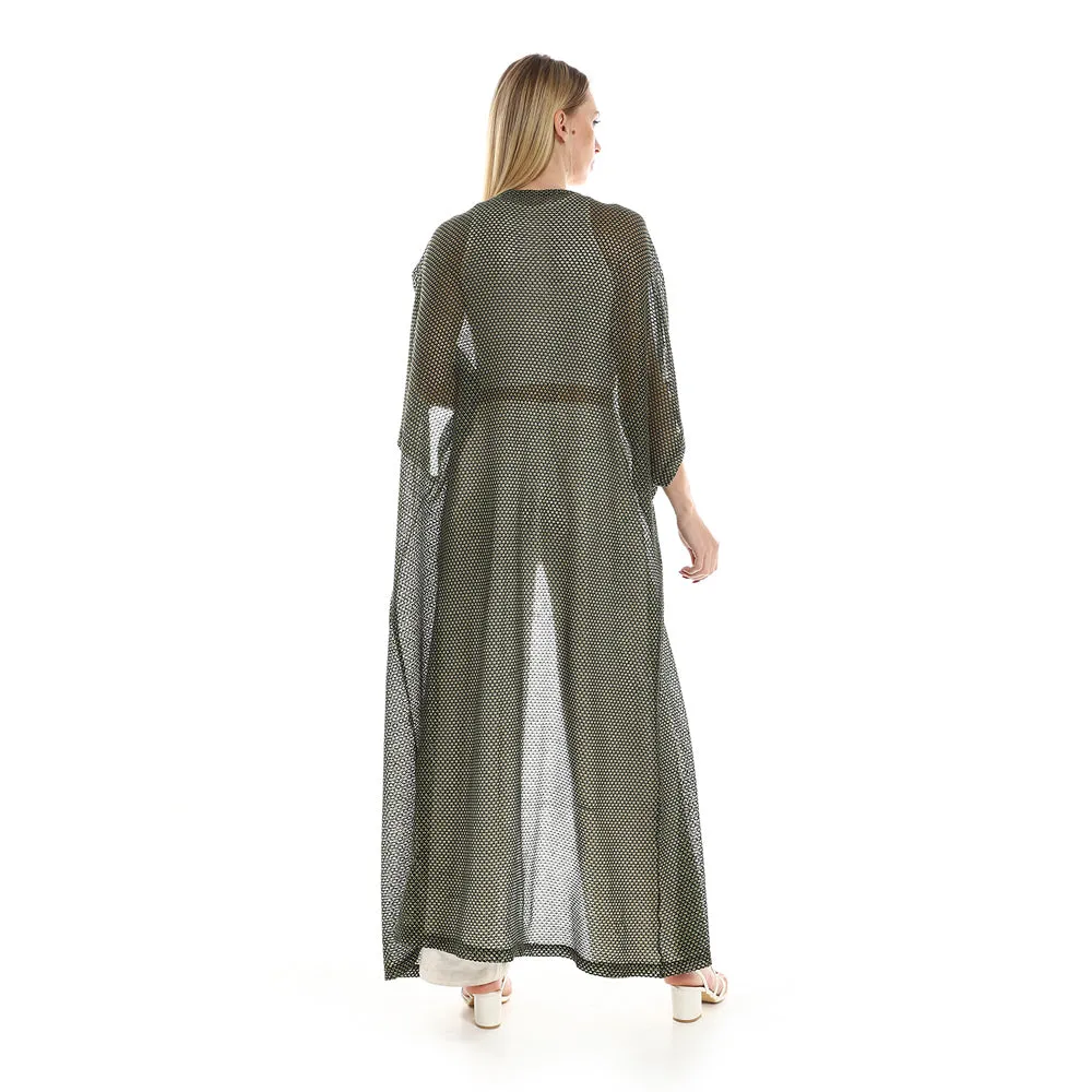 Knitted Pattern Loose Fit Kaftan - Kady