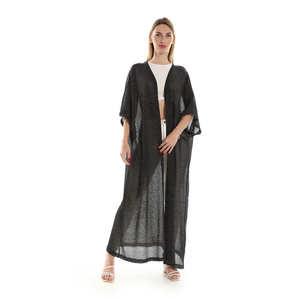 Knitted Pattern Loose Fit Kaftan - Kady