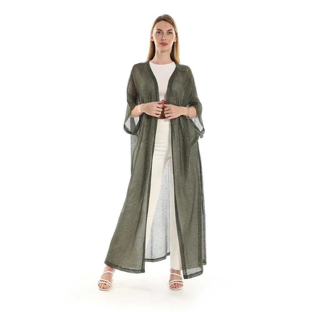 Knitted Pattern Loose Fit Kaftan - Kady