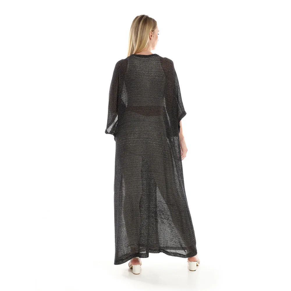 Knitted Pattern Loose Fit Kaftan - Kady