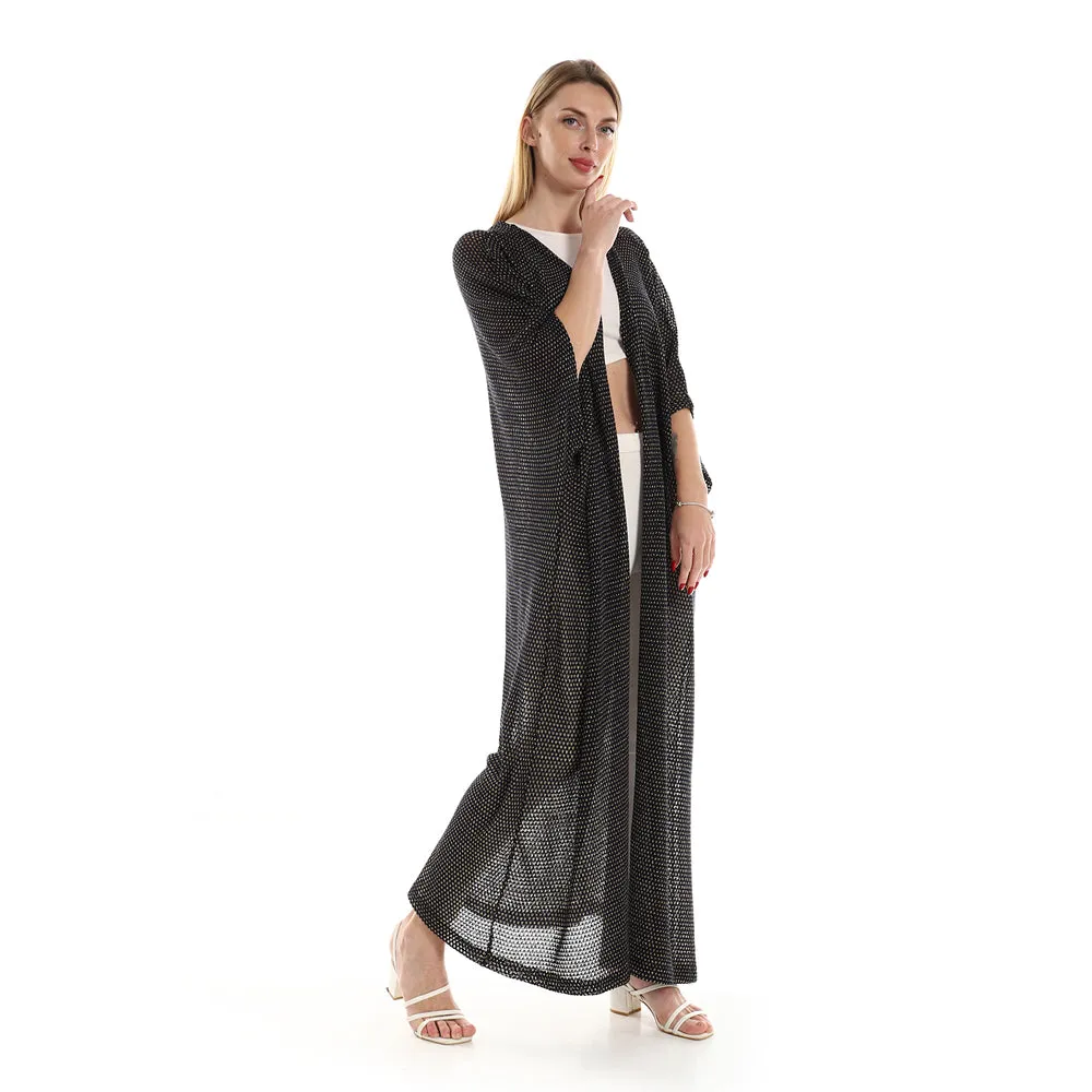 Knitted Pattern Loose Fit Kaftan - Kady