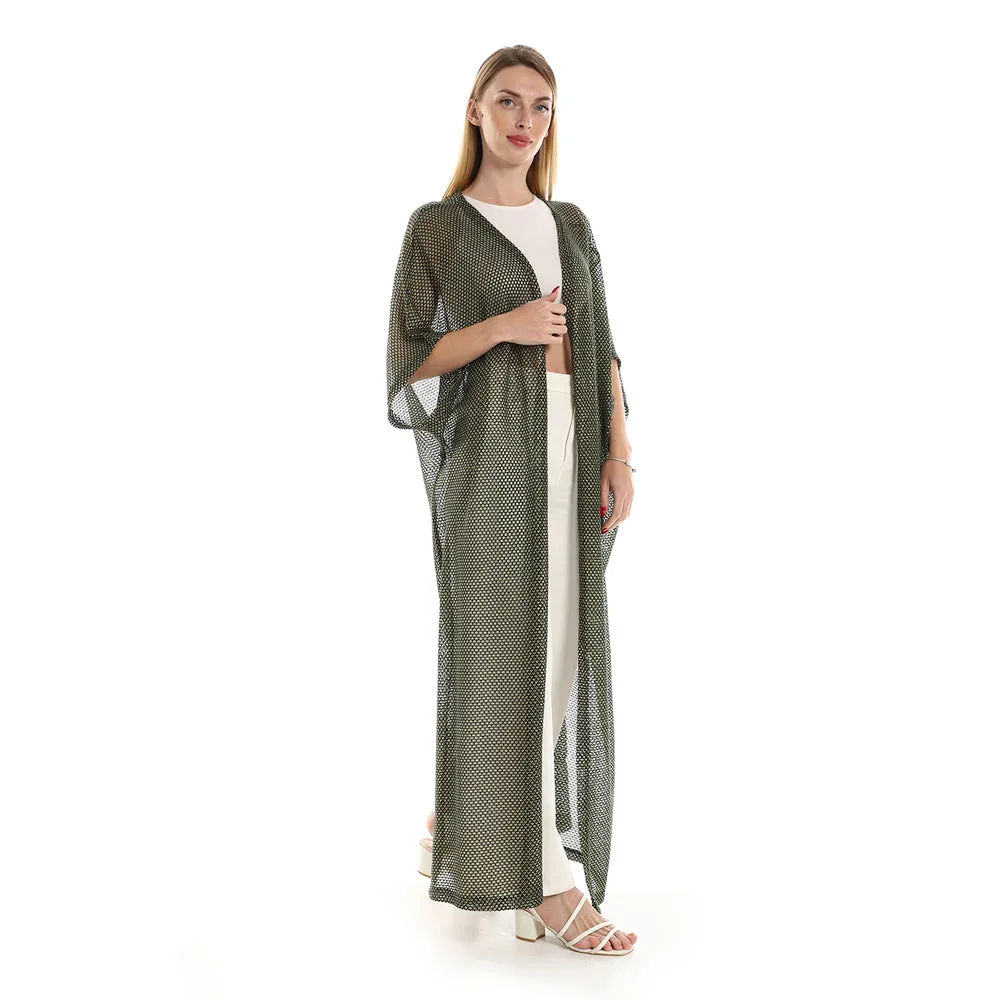 Knitted Pattern Loose Fit Kaftan - Kady