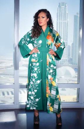 Kylie embroidered kimono robe