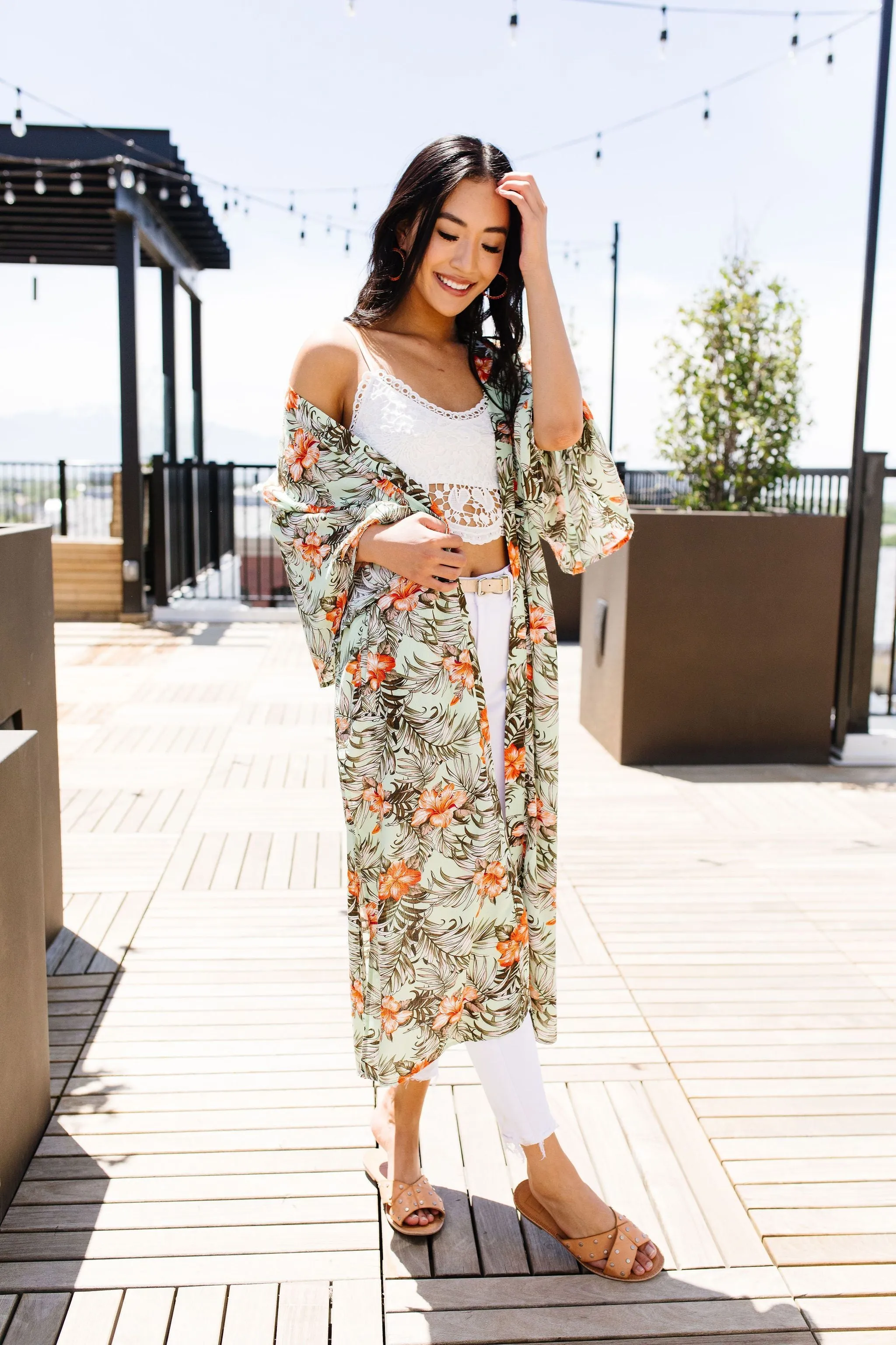 Long Hot Summer Tropical Kimono