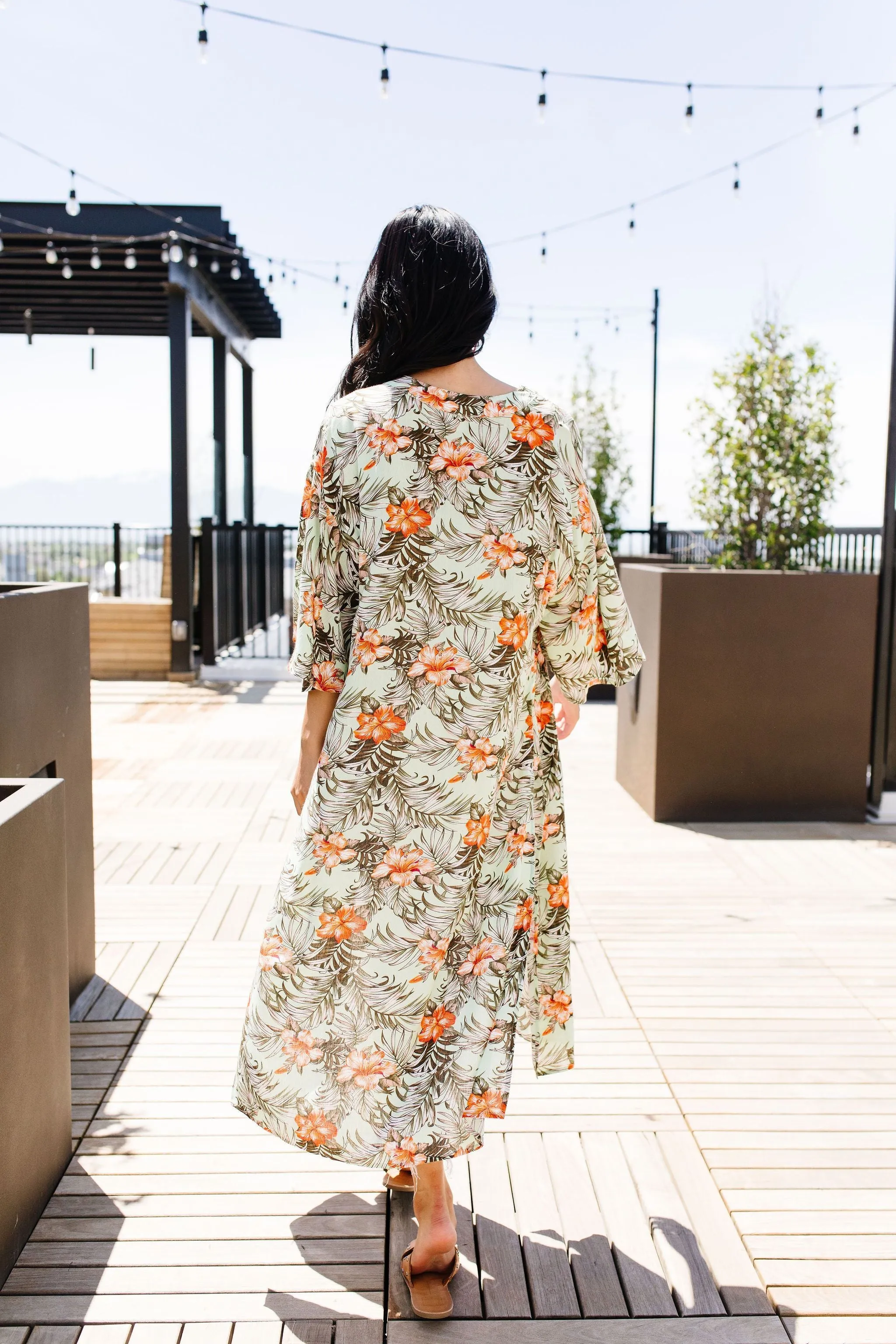 Long Hot Summer Tropical Kimono