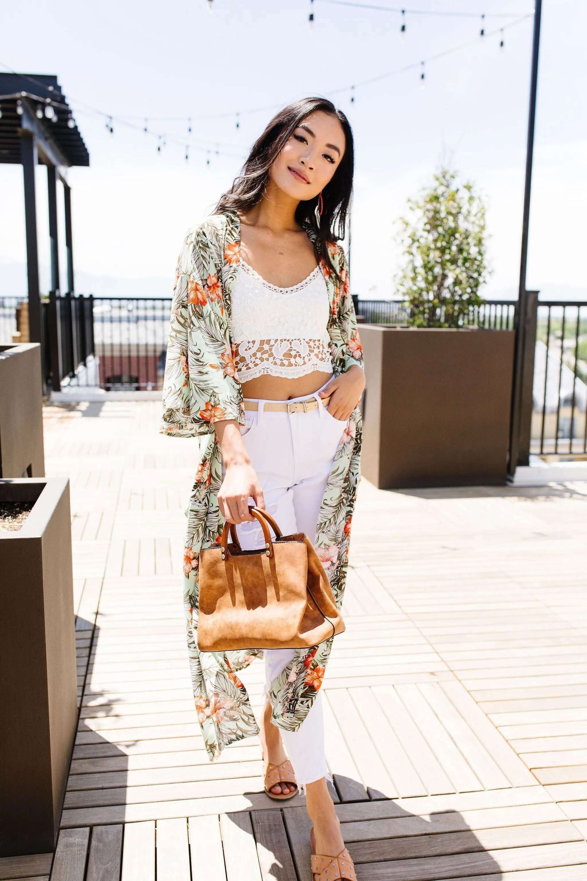 Long Hot Summer Tropical Kimono