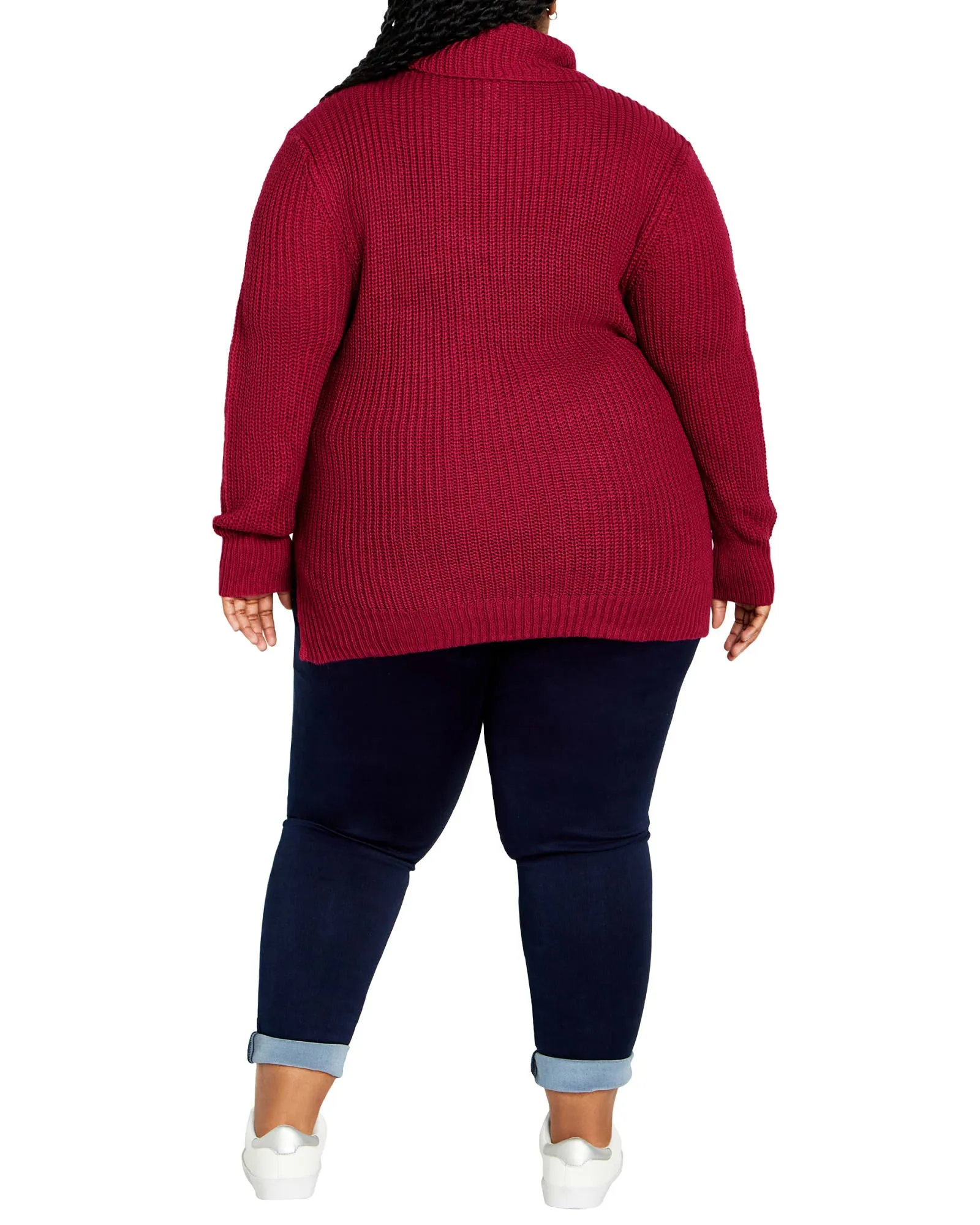 Mandy Roll Neck Sweater | Raspberry