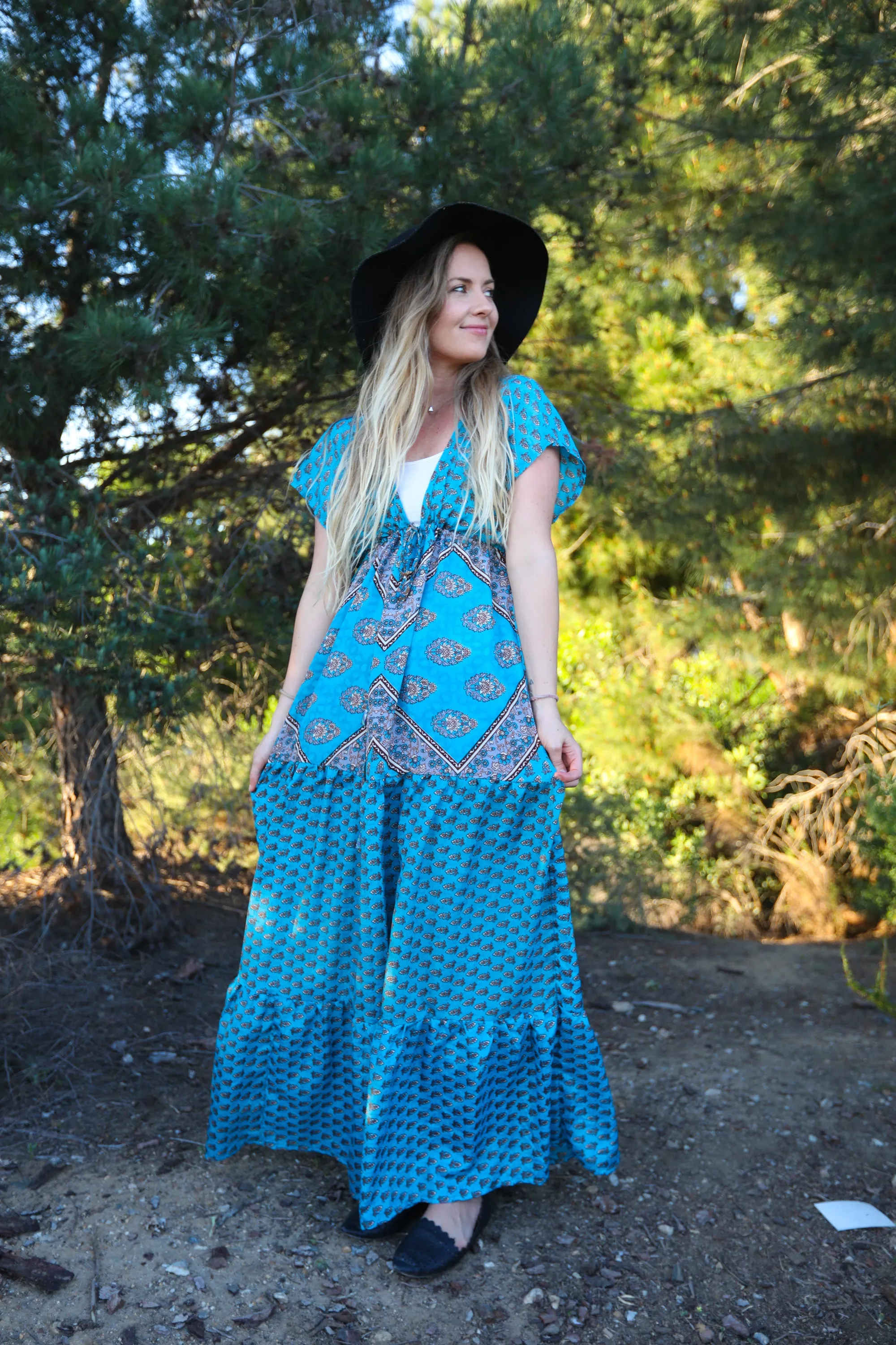 Meadow Dress - L - Drippin in Sunshine