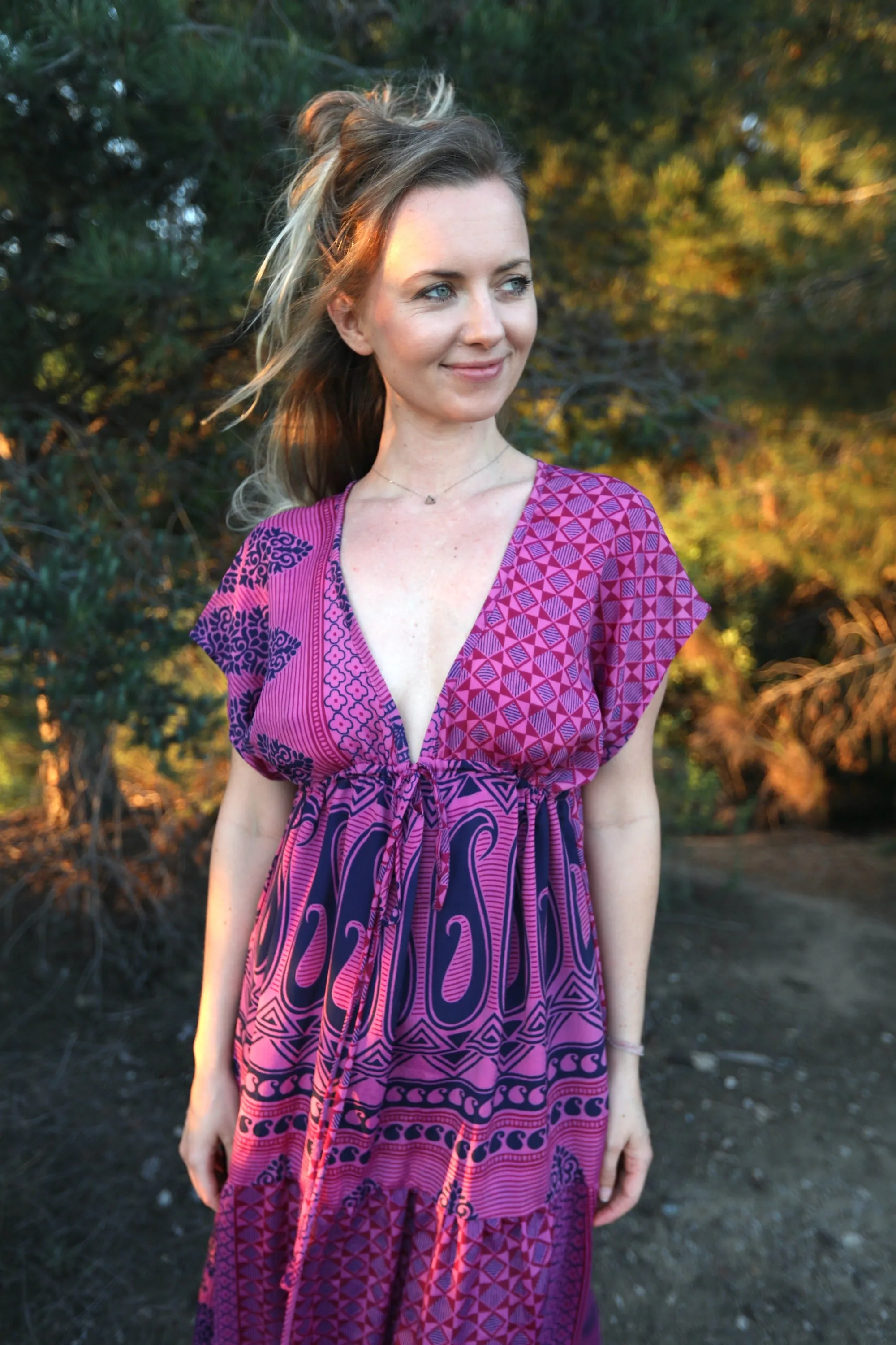 Meadow Dress - L - Drippin in Sunshine