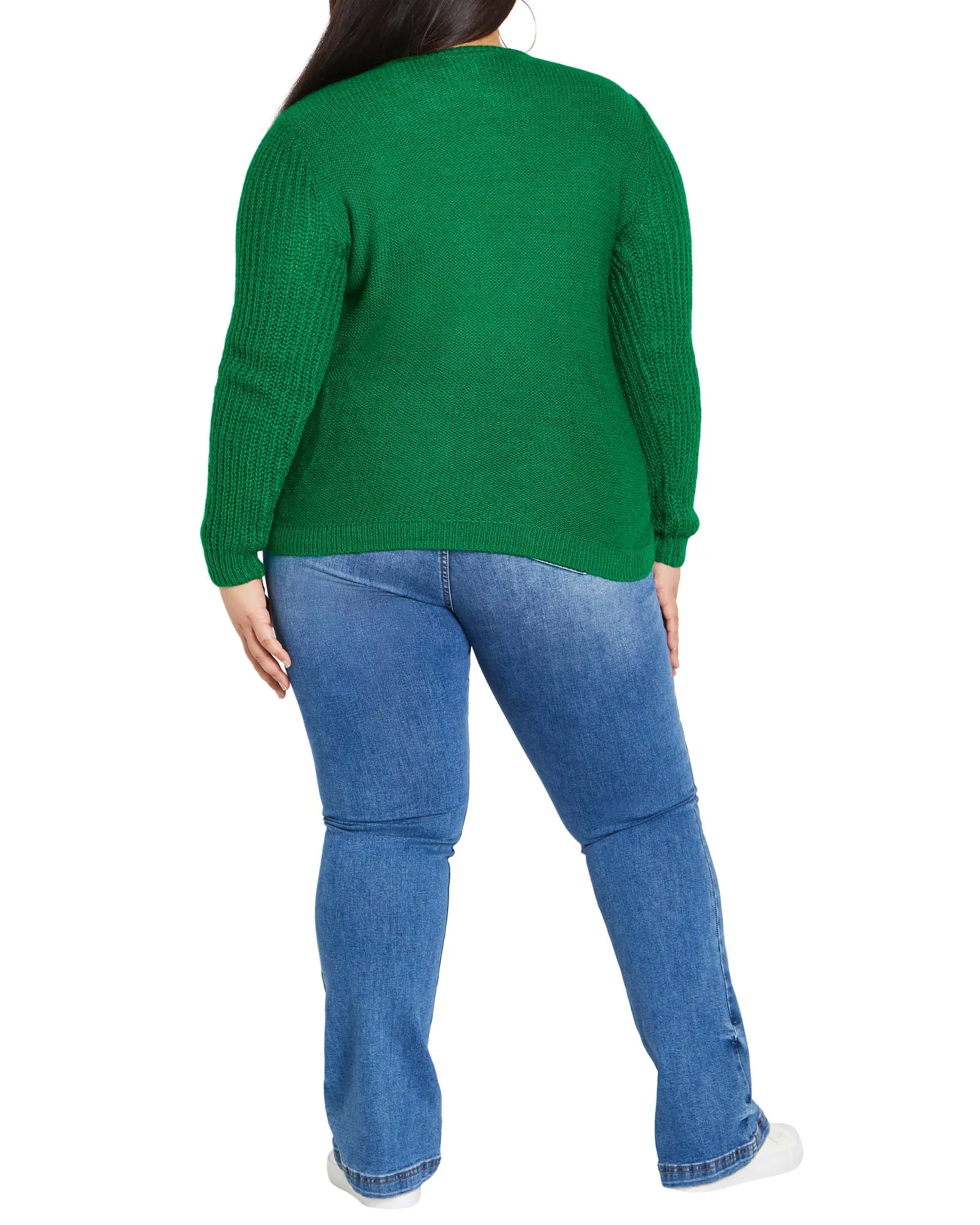 Mia Cable Sweater | Kelly Green