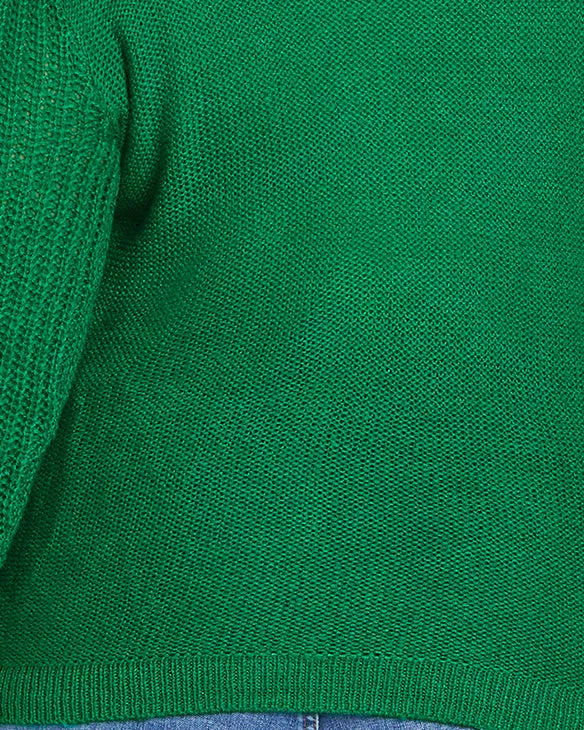 Mia Cable Sweater | Kelly Green