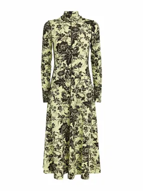 Mystic Garden print midi dress