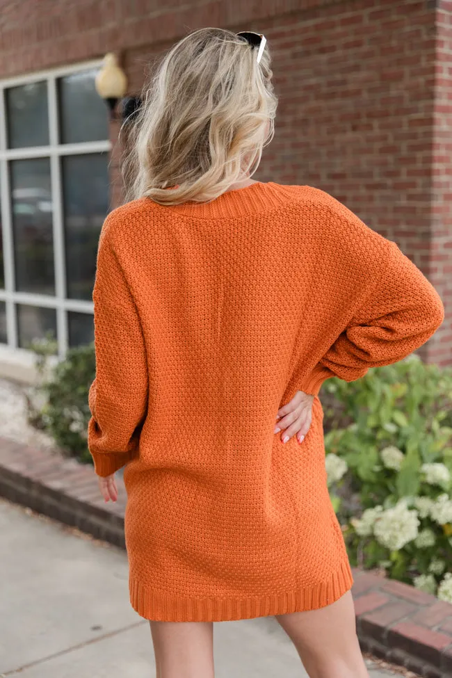 Northern Chill Rust Toggle Button Cardigan FINAL SALE