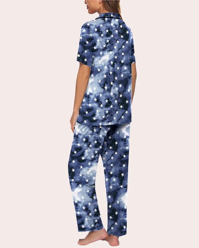 Notch Collar Soft Pajamas Set