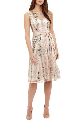 Nude Fodula Floral Embroidered Dress