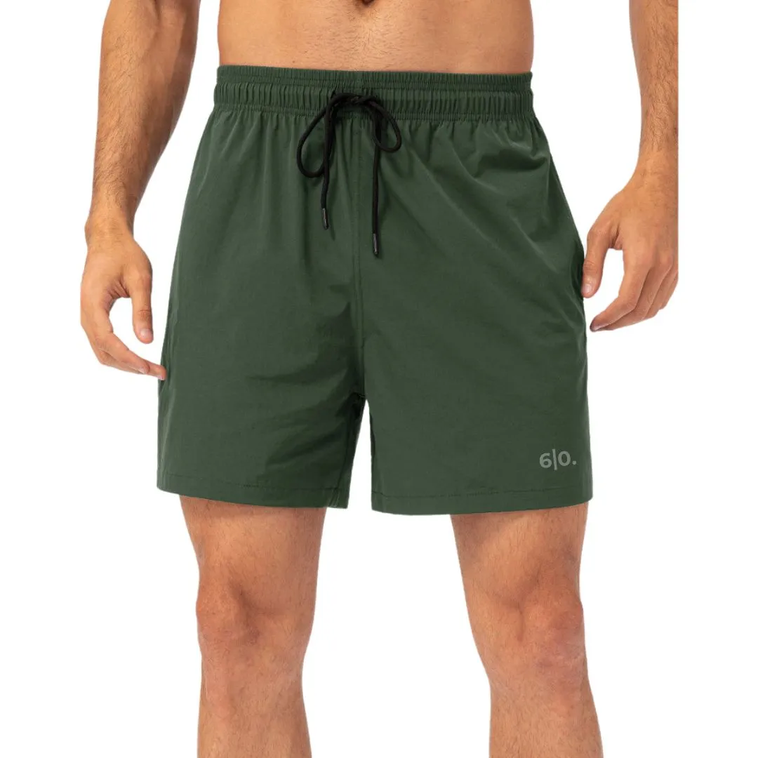 Orange easy care material padel shorts for men