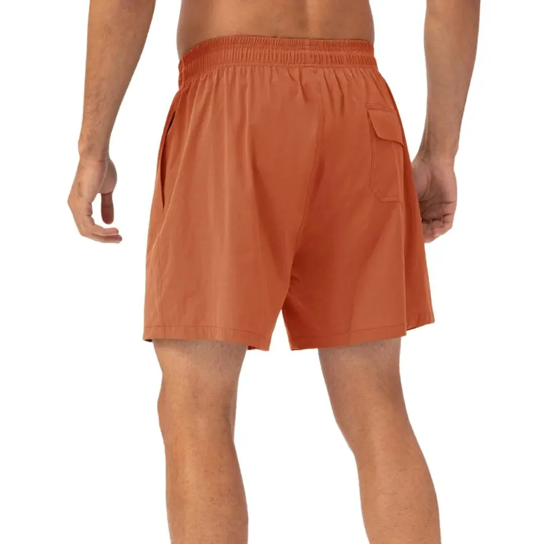 Orange easy care material padel shorts for men