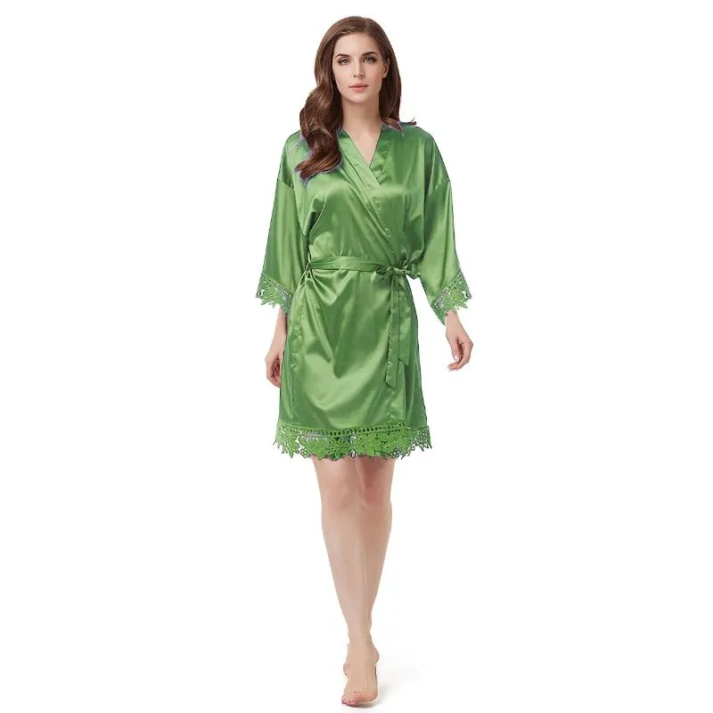 Personalized Satin Lace Style Robes