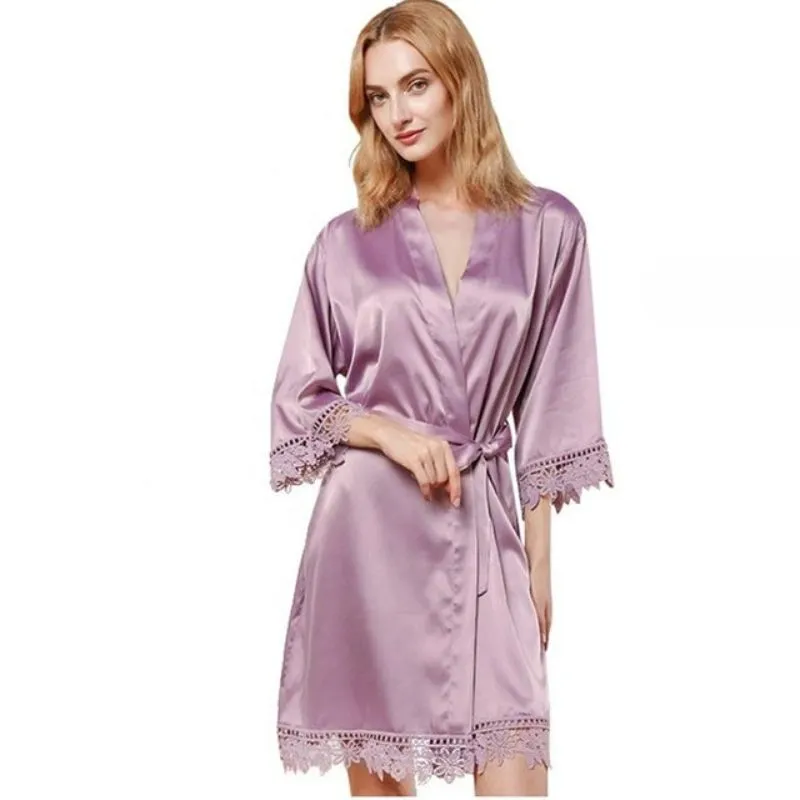 Personalized Satin Lace Style Robes