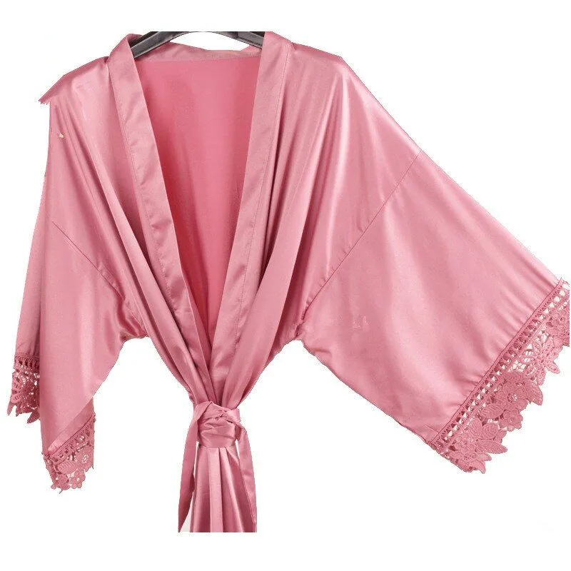 Personalized Satin Lace Style Robes